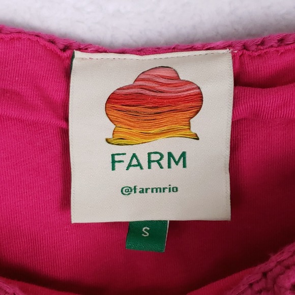 FARM Rio Crochet Crop Top Small Handmade Multicolor Boho Festival Summer Y2K - Picture 2 of 8